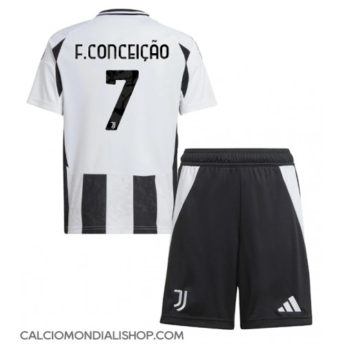 Maglie da calcio Juventus Francisco Conceicao #7 Prima Maglia Bambino 2024-25 Manica Corta (+ Pantaloni corti)